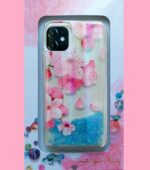 AMD Силиконов калъф Apple iPhone 11 Розови цветя / с воден ефект /
