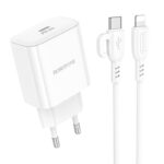 Адаптер BOROFONE BA81A 20W Fast Charging 220V  USB Type C Lightning/Apple