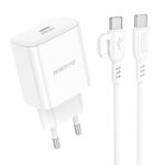 Адаптер BOROFONE BA81A 20W Fast Charger 220V  USB Type C to Type C