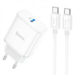Адаптер HOCO 220V  C104A Plus 20W Fast Charging  USB Type C to Type C