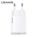 Адаптер USAMS CC118 20W PD Fast USB C Port 220V Бял