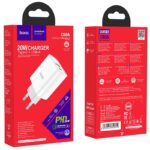 HOCO 220V C80A 20W PD Fast QC3 USB-A + USB-C бяло - Image 2