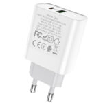 HOCO 220V C80A 20W PD Fast QC3 USB-A + USB-C бяло - Image 3