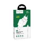 Адаптер HOCO 220V  N2 / 2.1A + Lightning USB бяло