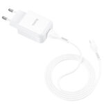 Адаптер HOCO 220V  N2 / 2.1A + Lightning USB бяло - Image 4