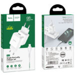 Адаптер HOCO 220V  N2 / 2.1A + Lightning USB бяло - Image 3