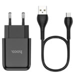 Адаптер HOCO 220V  N2  2.1A  Micro USB черно - Image 4