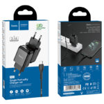 Адаптер HOCO 220V  N2  2.1A  Micro USB черно - Image 3