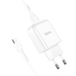 Адаптер HOCO 220V N2 2.1A Micro USB бяло - Image 2