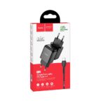 Адаптер HOCO 220V  N2  2.1A  Type C USB черно