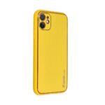 Силиконов калъф Leather Case LUX IPhone 13 Pro Max / жълт /