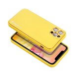 Силиконов калъф Leather Case LUX IPhone 12 / жълт / - Image 3