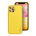Силиконов калъф Leather Case LUX IPhone 12 / жълт / - Image 2