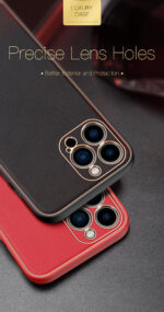 Силиконов калъф Leather Case LUX IPhone 14 / червен / - Image 2