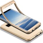 Силиконов калъф 360° REMAX Apple iPhone 5 / 5S / SE / златен /