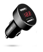 Адаптер 12V USAMS CC045 LCD 2 USB 2.1A - Image 2