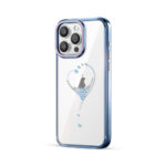 Kingxbar с кристали на Swarovski Apple IPhone 15 / син / - Image 2