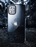 Kingxbar с кристали на Swarovski Apple IPhone 12 MINI / черен / - Image 6