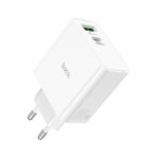 Адаптер HOCO 220V C113A 65W Fast USB C,USB-A бяло