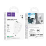 Адаптер HOCO 220V C113A 65W Fast USB C,USB-A бяло - Image 2