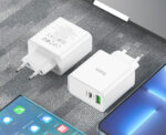 Адаптер HOCO 220V C113A 65W Fast USB C,USB-A бяло - Image 3
