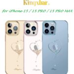 Kingxbar с кристали на Swarovski Apple IPhone 15 PRO MAX / сив /