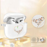 Kingxbar - Лицензиран калъф с камъни Swarovski за Apple AirPods 3, Прозрачен - Image 2