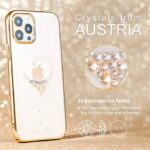Kingxbar с кристали на Swarovski Apple IPhone 14 / лилав / - Image 4