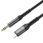 Кабел AUX BOROFONE BL15 - 3.5mm to Lightning - 1м.  черен