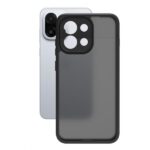 Калъф Go Boy Акрилен Силикон Мат / Черна рамка / за iPhone 17 Pro Max