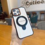 Калъф силикон MagStand Cover Прозрачен / Черна рамка / за iPhone 17