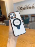 Калъф силикон MagStand Cover Прозрачен / Черна рамка / за iPhone Air