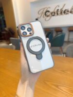 Калъф силикон MagStand Cover Прозрачен / Сива рамка / за iPhone Air