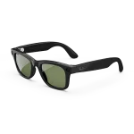 Ray-Ban Meta Wayfarer Gen1 AI Glasses - Matte Black/Clear to Graphite Green